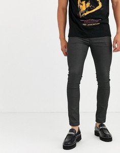 Зеленые строгие джинсы скинни с покрытием ASOS DESIGN-Зеленый