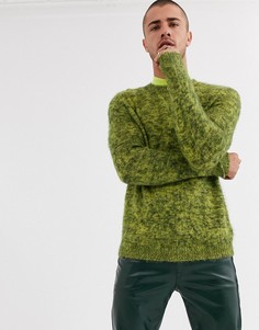 Зеленый фактурный джемпер ASOS DESIGN