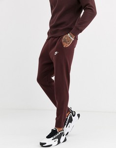 Коричневые джоггеры с манжетами Nike Club-Коричневый