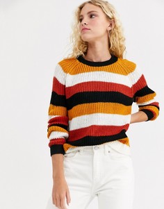 Джемпер в полоску с длинными рукавами Only-Белый