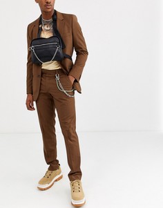 Черная сумка из искусственной кожи с серебристой цепочкой ASOS DESIGN-Черный