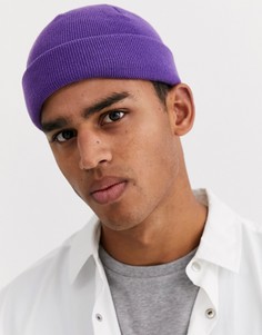 Ярко-фиолетовая шапка-бини ASOS DESIGN-Фиолетовый
