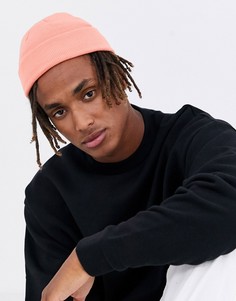 Неоново-оранжевая шапка-бини ASOS DESIGN-Оранжевый