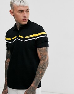 Черное поло с логотипом HUGO Dapporo-Черный