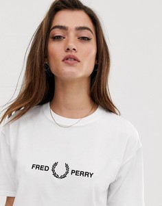 Футболка с логотипом Fred Perry-Белый