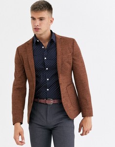 Светло-коричневый супероблегающий пиджак ASOS DESIGN