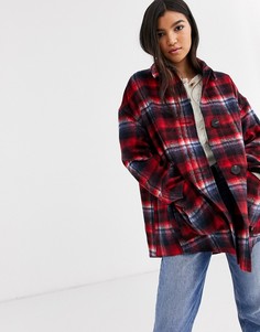 Куртка на пуговицах в клетку ASOS DESIGN-Мульти