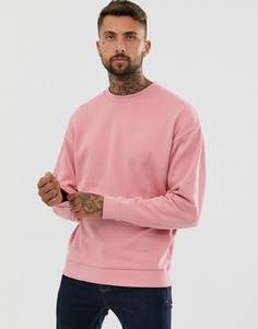 Oversize-свитшот розового цвета ASOS DESIGN-Розовый