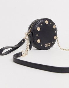 Сумка через плечо с заклепками Versace Jeans Couture-Черный