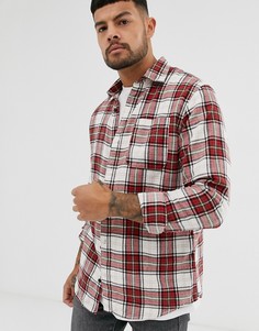 Красная фланелевая рубашка в клетку Jack & Jones-Красный