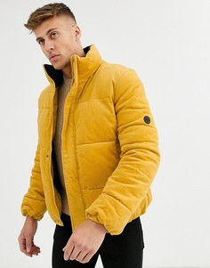 Вельветовая дутая куртка Native Youth-Желтый