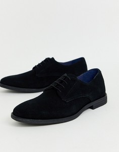 Черные замшевые туфли дерби Burton Menswear-Черный