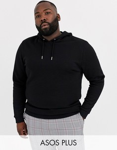 Худи черного цвета ASOS DESIGN Plus-Черный