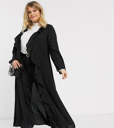 Черная куртка с оборками Verona Curve-Черный