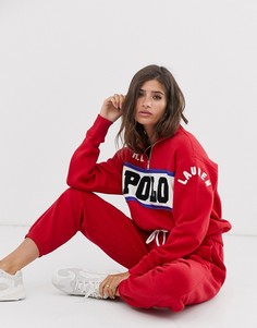 Свитшот с воротом на молнии Polo Ralph Lauren-Красный