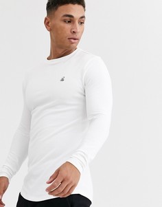 Белый лонгслив с вышивкой River Island