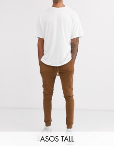 Коричневые легкие джоггеры зауженного кроя ASOS DESIGN Tall-Коричневый