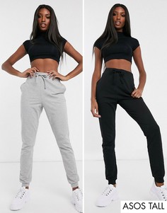 2 пары джоггеров с завязками ASOS DESIGN Tall - СКИДКА-Мульти