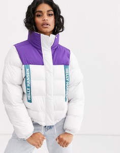 Белая дутая куртка Helly Hansen-Белый