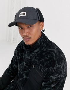 Черная шапка с ушными клапанами The North Face-Черный