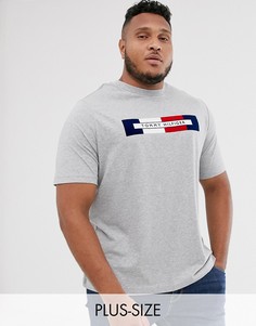 Серая футболка с логотипом Tommy Hilfiger Big & Tall-Серый