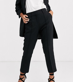 Строгие узкие брюки ASOS DESIGN Petite-Черный