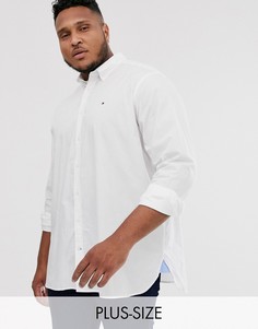 Классическая белая рубашка с логотипом Tommy Hilfiger Big & Tall-Белый