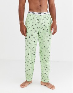 Зеленые пижамные штаны с принтом ASOS DESIGN-Мульти