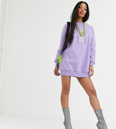 Трикотажное платье с капюшоном и логотипом ASOS DESIGN x Christian Cowan-Фиолетовый