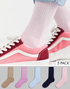 Набор из 5 пар спортивных носков ASOS DESIGN - Скидка-Мульти