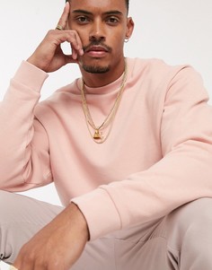 Oversize-свитшот розового цвета ASOS DESIGN-Розовый