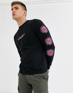 Черный свитшот с принтом New Look