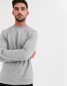 Серый меланжевый свитшот ASOS DESIGN