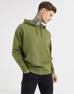 Oversize-худи цвета хаки ASOS DESIGN-Зеленый