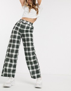 Широкие джоггеры в клетку ASOS DESIGN-Мульти