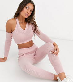Джемпер с v-образным вырезом ASOS DESIGN Petite-Розовый