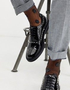 Сетчатые носки до щиколотки в горошек с блестками ASOS DESIGN-Мульти