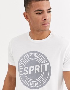 Белая футболка с логотипом Esprit-Белый