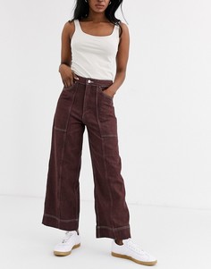 Красно-коричневые джинсы Weekday-Мульти