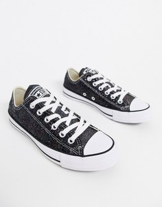 Черные блестящие кеды Converse Chuck Taylor Ox-Черный