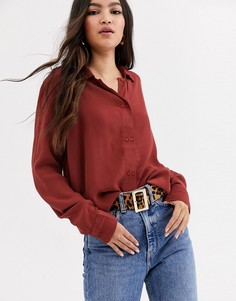 Рубашка рыжего цвета с пуговицами Pimkie-Коричневый