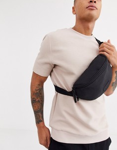 Черная сумка-кошелек на пояс с камуфляжным принтом Consigned-Черный