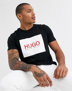 Черная футболка с логотипом HUGO Dolive201-Черный