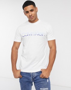 Футболка с логотипом Calvin Klein-Белый