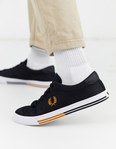 Черные парусиновые кеды Fred Perry Underspin-Черный