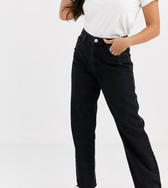 Черные джинсы прямого кроя Miss Selfridge Petite-Черный