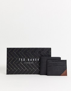 Подарочный набор из бумажника и кредитницы Ted Baker - Bolder RFID-Черный