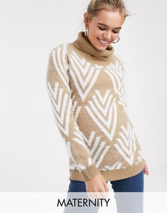 Водолазка с рисунком Mamalicious-Бежевый Mama.Licious