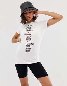 Футболка с оригинальным логотипом Love Moschino-Белый