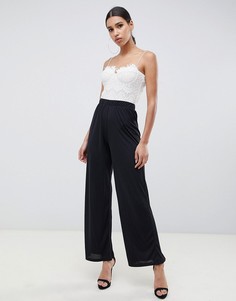 Брюки с широкими штанинами ASOS DESIGN-Черный